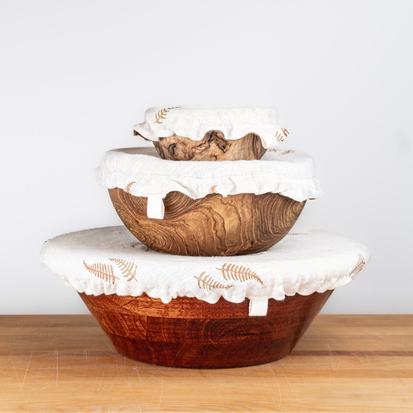 Round Linen Covers | Leaf Pattern